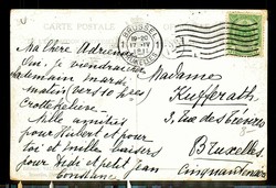 Brüssel, Weltausstellung 1910, Düsseldorfer Restaurant, gelaufen, ...