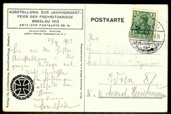Breslau, Künstler-Karte zur Ausstellung Feier der Freiheitskriege ...
