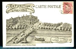 Lüttich, Universal-Ausstellung 1905, bildseitig frankierte ...