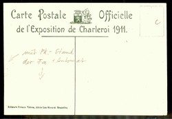 Charleroi, Ausstellungs-Karte 1911 mit Pavillon und ...