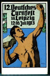 Leipzig, XII. Deutsches Turnfest 1913, Karte Nr. 4 'Der ...
