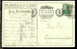 Leipzig, XII. Deutsches Turnfest 1913, Karte Nr. 4 'Der ...