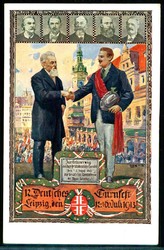 Leipzig, Zwölftes Deutsches Turnfest 1913, Erinnerungs-Karte mit ...