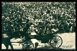 Leipzig, XII. Deutsches Turnfest 1913, Fotokarte vom Festzug mit ...