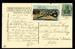 Leipzig, XII. Deutsches Turnfest 1913, Fotokarte vom Festzug mit ...