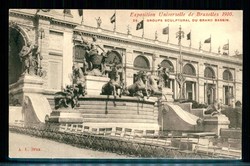 Brüssel, Weltausstellung 1910, Ausstellungsgebäude, gelaufen mit ...