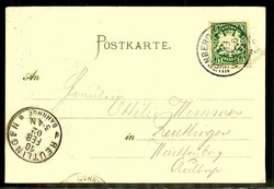 Karneval-Karte aus der Sängerklause Nürnberg 1902, gelaufen, ...