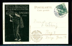 Dresden, Dritte Deutsche Kunstgewerbeausstellung 1906, gelaufen, ...