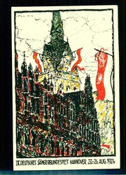 Hannover, IX. Deutsches Sängerbundfest August 1924, offizielle ...