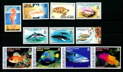 elf Werte Meerestiere 1979/1998, siehe Abbildung.