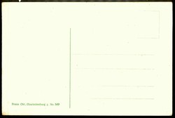 Mehrfarbige Karte, Hamburg-Hopfenmarkt mit Nikolaikirche am Markttag, ...