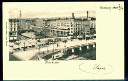 s/w.-AK Hamburg-Alsterarkaden, adressiert, jedoch ungebraucht, ...