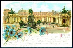 'Gruß aus..'-Litho-Karte 'Kaiser Wilhelm-Denkmal', beschriftet, ...
