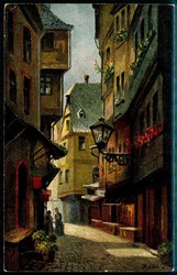 Mehrfarbige Gemälde-Karte, Frankfurt/Main - Schirne, nach Gemälde ...