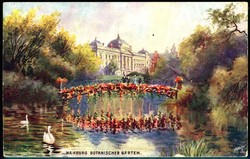 Mehrfarbige AK, Hamburg-Botanischer Garten, nach Gemälde von Flower, ...