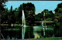 Mehrfarbige Karte, Frankfurt/Main, Palmengarten Weiher- und ...
