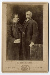 Ca. 1880, Foto auf Hartkarton mit Otto von Bismarck und seinem Sohn, ...
