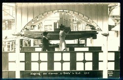 Nagelung des eisernen U-Bootes in Kiel 1915, seltene s/w.-Fotokarte, ...