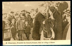 Fotokarte von M. Clémenceau, franz. Präsident im Elsaß, gelaufen ...