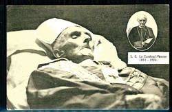 Kardinal Mercier, Foto des damals in Belgien sehr beliebten Kardinals ...