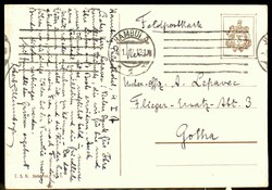 Hamburg-Blankenese, Gemälde-Karte, gebraucht als Feldpostkarte aus ...