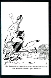 Humor-Karte, österreichischer Soldat würgt anderen Soldaten ...