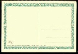 Patriotische Kunst-Karte, nackter Fackelläufer mit Fahne, um 1900, ...