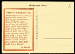 Salzburger Kunst, Kunst-Karte 'Neues Leben' von Hans Kaufmann, rs. ...