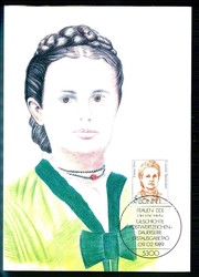 Ihrer, Emma: Maximumkarte der Führerin der Arbeiterbewegung 1989, ...