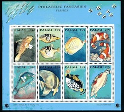 1994, Meerestiere als Postboten-Kleinbogen-Paar, Schildkröte, turtle ...