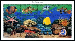 1999, Fische-Kleinbogen-Paar, Hai, shark, Schildkröte, turtle.