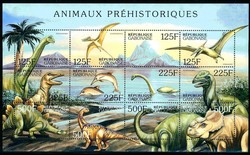 2000, Prähistorische Tiere-Kleinbogen.