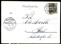 Patriotik-Karte 'Das Herz am Rhein', gelaufen Berlin Juli 1900, gute ...