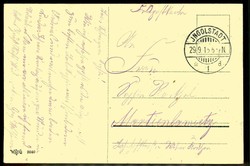 Nationale Kinder-Grußkarte aus der Zeit des I. WK: hier 'Wer will ...