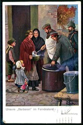 Nationale Kinder-Grußkarte aus der Zeit des I. WK: hier 'Kinder beim ...