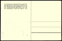 I. WK, Wohlfahrts/Spendenkarte: 'Das Münchner Hauspflege-Vereins', ...