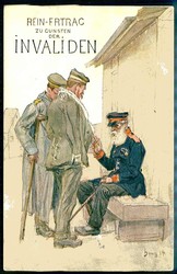 I. WK, Wohlfahrts/Spendenkarte: 'Rein-Ertag zu gunsten der Invaliden ...