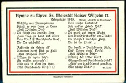 Deutsch-Nationale Ansichtskarte mit Lied-/Gedichttext, hier: ...