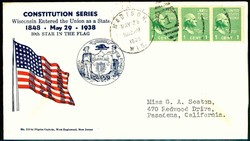 1938, illustrated cover Wisconsin entered constitution 'Madison 29. ...