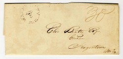 1820, Washington City to Hagerstown Bank MD EL, CD black rare cancel ...