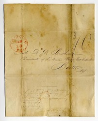 1835, Concord N. H. to Boston MA EL bank letter CD red sript rate, ...