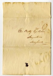 1830, Harrisburg PA. to Hagerstown MD EL bank letter, CD red sript ...