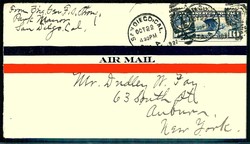 1927, air mail letter from San Diego CA, written from F. S. Strong ...