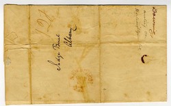 1838, Newburgh NY to Albany NY hand written letter from A. J. Downing ...