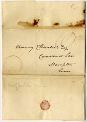 1834, Hartford CT to Hamton CT entired hand written lettern from Th. ...