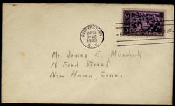 1939, centennial of baseball FDC Cooperstown NY.