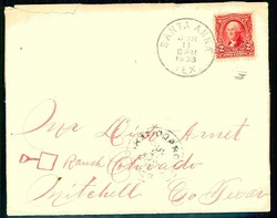 1903, letter from Santa Anna TX to Ranch CO in Mitchell TX, scarce ...
