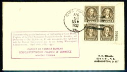 1932, cachet event cover 325th Anniversary of the landing at Cape ...