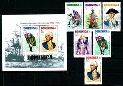 Unabhängigkeit der Vereinigten Staaten von Amerika-Satz und -Block ...