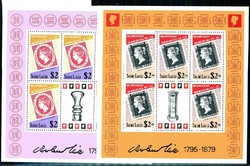 100. Todestag von Rowland Hill-Kleinbogensatz 1979.